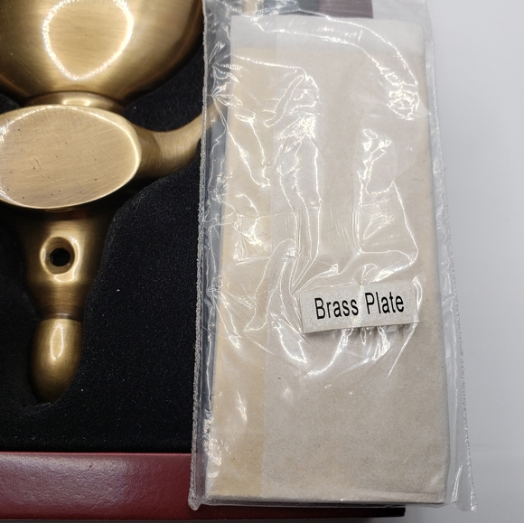 Brass Door Knocker Engravable Plate - Picture 3 of 6